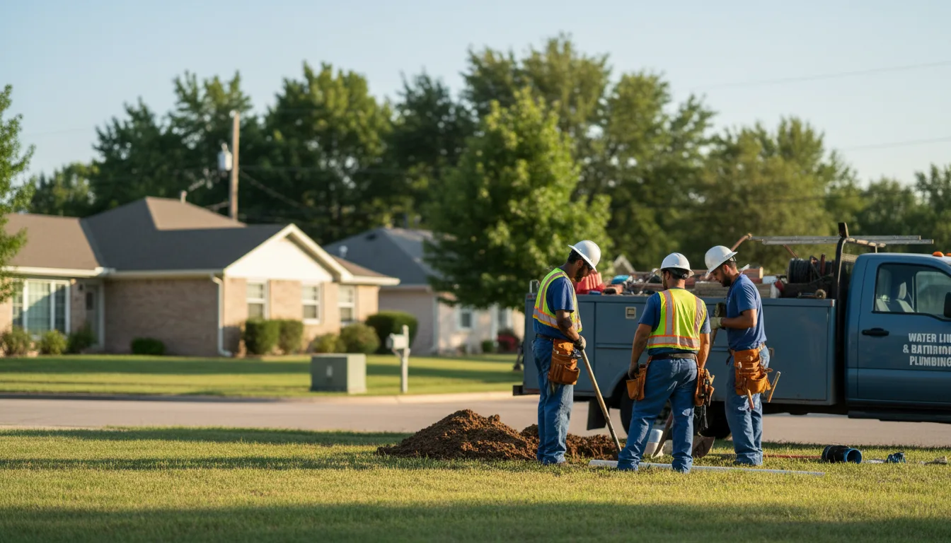 Residential water line and bathroom plumbing service in Carmi, IL